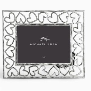 Michael Aram Silver Heart Motif Frame 5 x 7